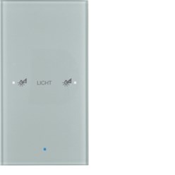 KNX-touch geconfig. 1-v, berker TS Sensor glas, alu